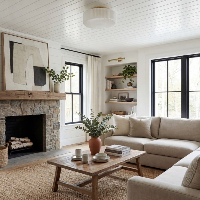 Plafonnier contemporain Lunorib en verre opalin - Luminaire en métal texturé nervuré pour espaces de vie HL2417