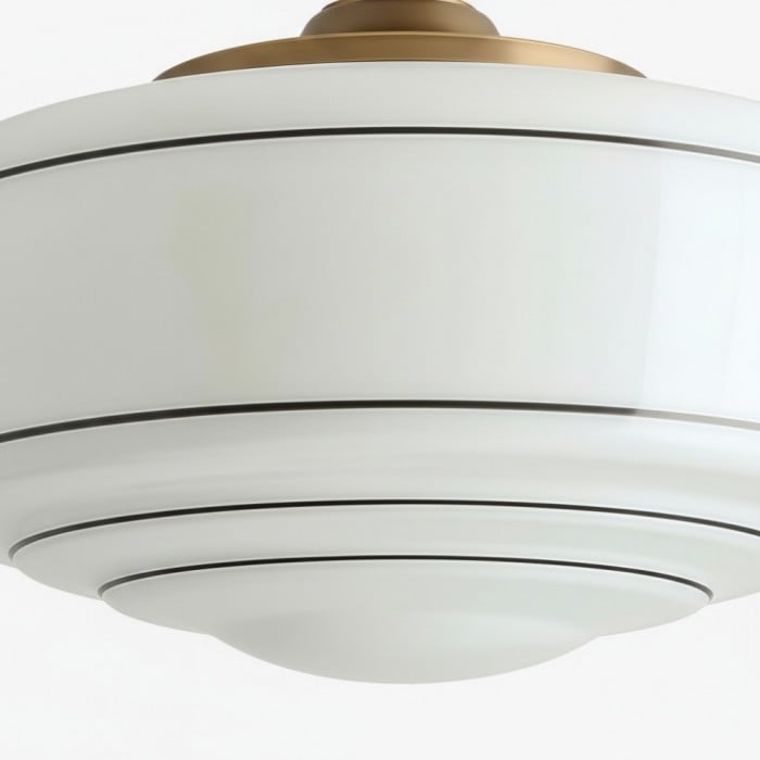 Plafonnier moderne Nalaviro - Abat-jour en verre pour salon et entrée HL2424