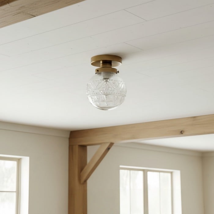 Plafonnier Navelliro Sphere en verre encastré - Design intemporel pour salon et cuisine HL2423