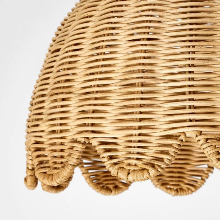 Plafonnier Rattalia - Design floral sculptural de style naturel pour îlot de cuisine HL2433