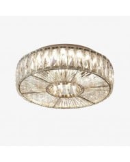 Ribora Vintage - Lámpara de techo de cristal acanalado de inspiración industrial - Montaje empotrado para interiores modernos