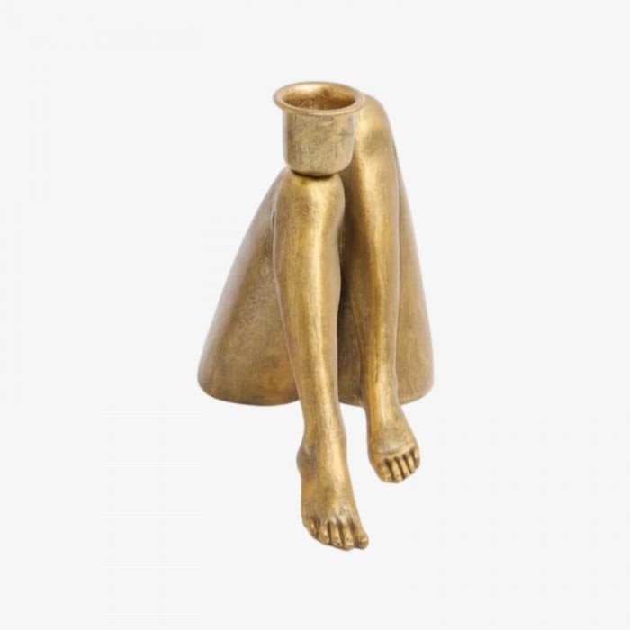 Nowoczesny świecznik Kickra z podstawą inspirowaną złotą nogą HL2416