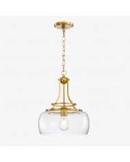 Lámpara colgante Lirra de vidrio soplado a mano: estilo industrial para salas de estar y entradas HL2429