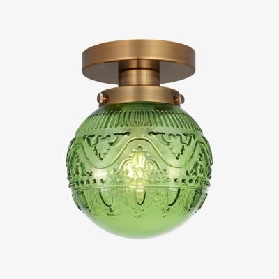 Naveliro Sphere Glass Flush Mount Ceiling Light - Timeless Design for Living Room and Kitchen HL2423