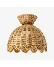 Lámpara de techo semiempotrada de cristal Orilanavo: elegante diseño de paraguas para dormitorio y sala de estar HL2421