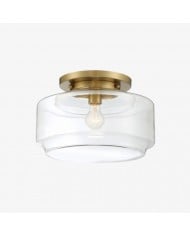 Lámpara de techo moderna Soliro con cúpula de cristal y forma minimalista para cocinas y salas de estar HL2428