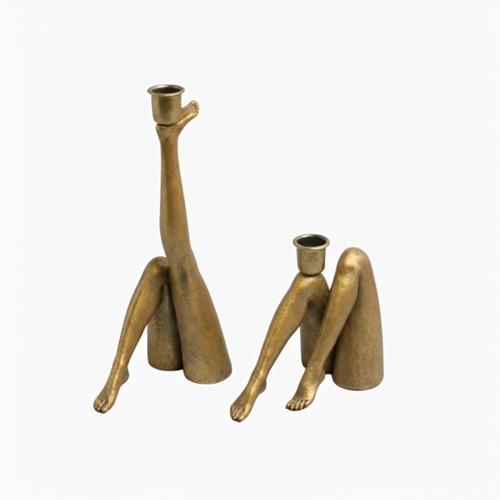 Kickra Leg-Inspired Base Candle Holder - Artistic Resin Holder for Dining Tables HL2416