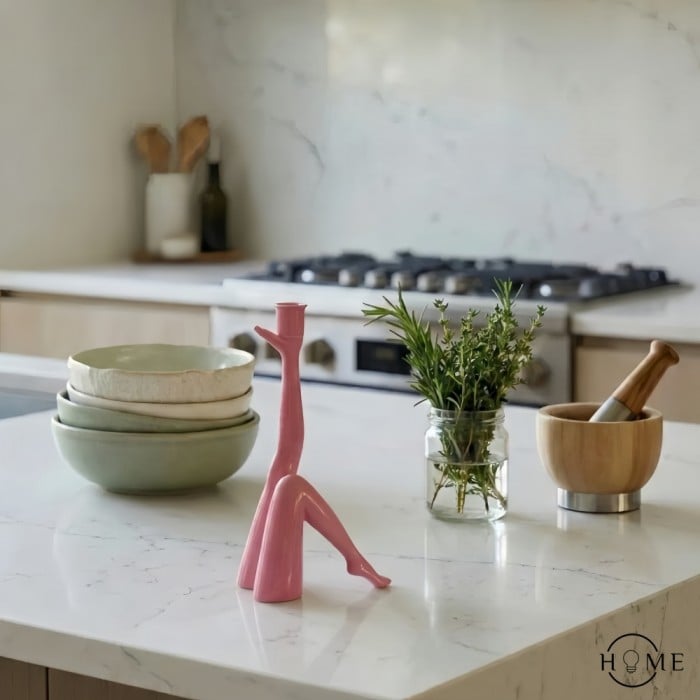 Kickra Leg-Inspired Base Candle Holder - Artistic Resin Holder for Dining Tables HL2416