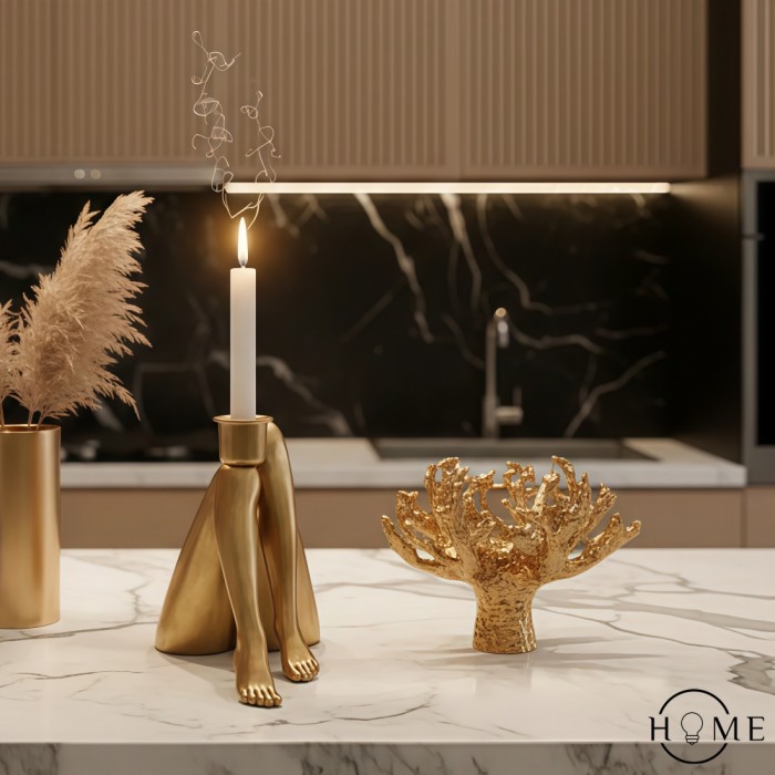 Kickra Leg-Inspired Base Candle Holder - Artistic Resin Holder for Dining Tables HL2416