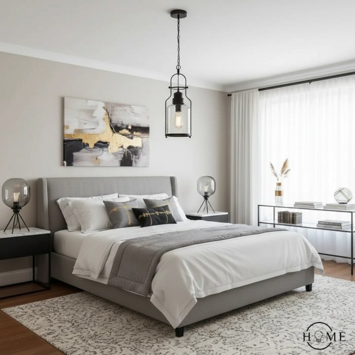 Lámpara colgante vintage Lirra con tarro de cristal - Lámpara colgante industrial de metal para cocinas y bares HL973