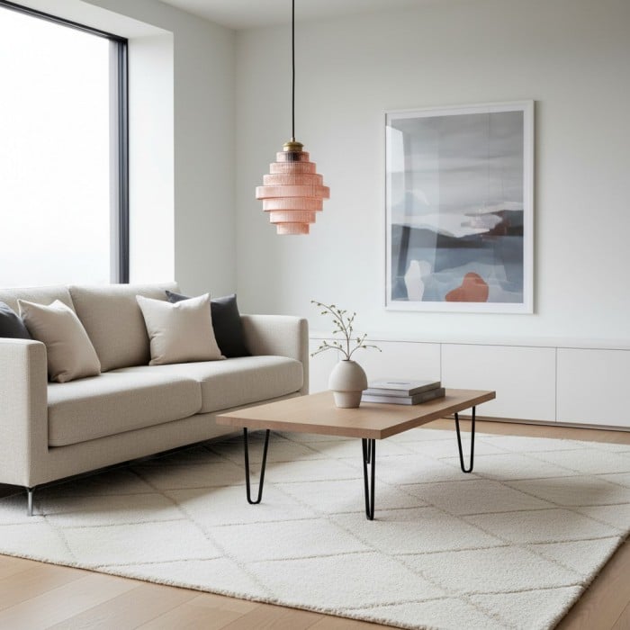 Lámpara colgante de cristal con diseño plisado moderno y creativo HL615