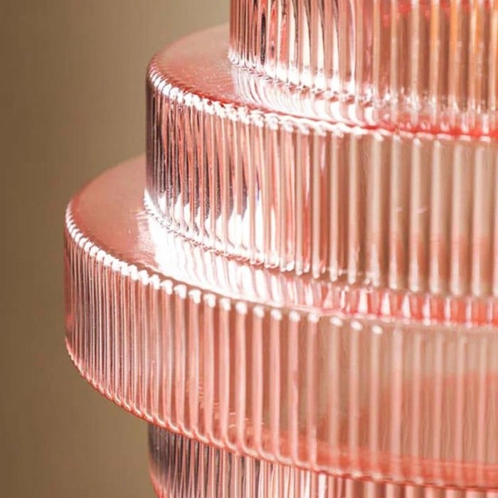 Lámpara colgante de cristal con diseño plisado moderno y creativo HL615