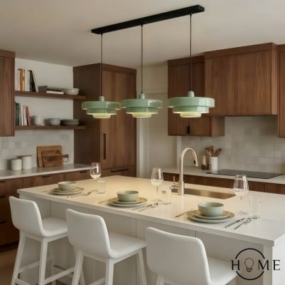 Lampa wisząca w kształcie trójwarstwowego dysku Macarons HL179