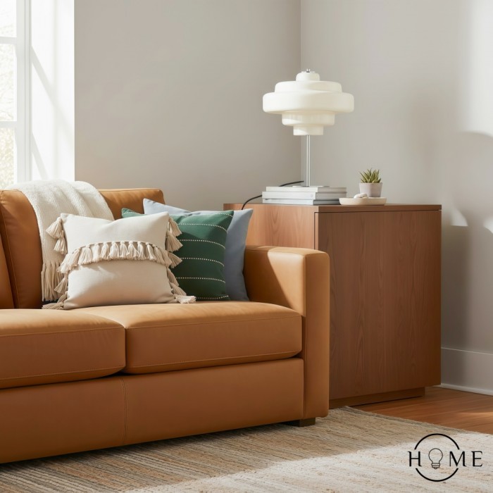 Koloro Lampe de table multicouche Bauhaus - Lampe de chevet en verre coloré HL1333