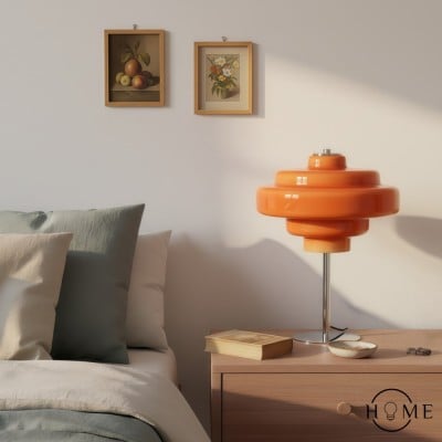 Koloro Bauhaus Multi-Layer Glass Table Lamp - Colorful Bedside Light for Bedrooms and Desks HL1333