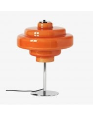 Clinco Lampada da tavolo a cupola in vetro colorato - Paralume a forma di fungo retrò HL1095