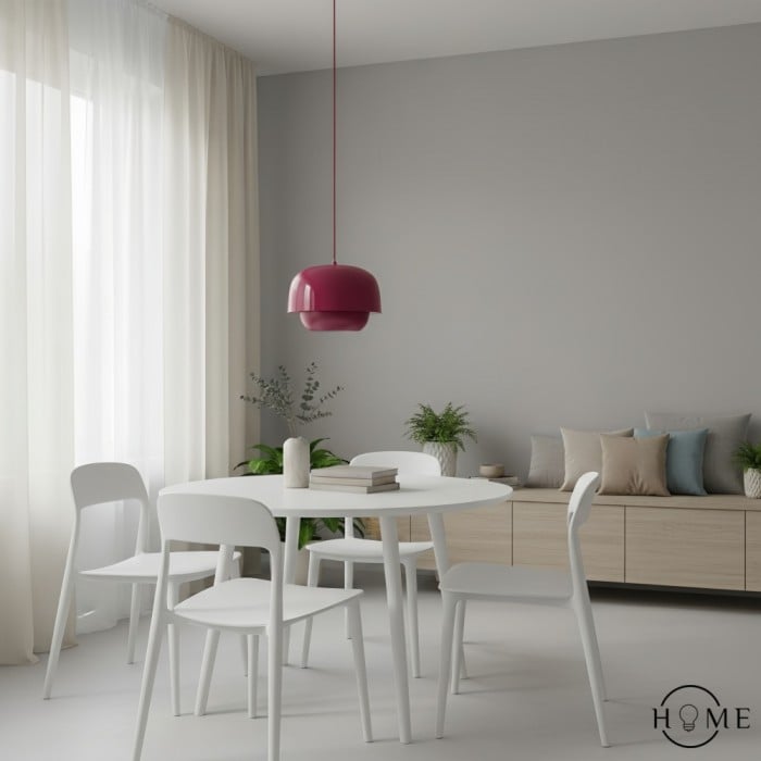 Lampadario in metallo retrò-moderno Clinco - Lampada a cupola con doppio paralume HL1775