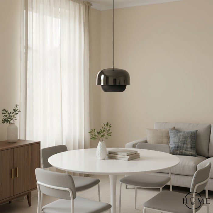 Lampadario in metallo retrò-moderno Clinco - Lampada a cupola con doppio paralume HL1775