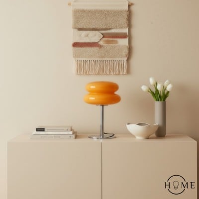 Bauhaus Dubbele Glazen Tafellamp - Sculpturale Gelaagde Nachtlamp voor Slaapkamer en Bureau HL22