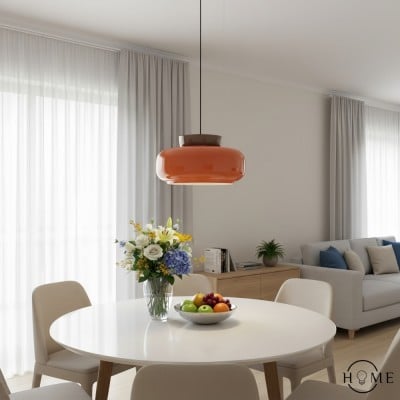 Lámpara colgante nórdica de cerámica con forma de cuenco colorido Fiesta HL1639