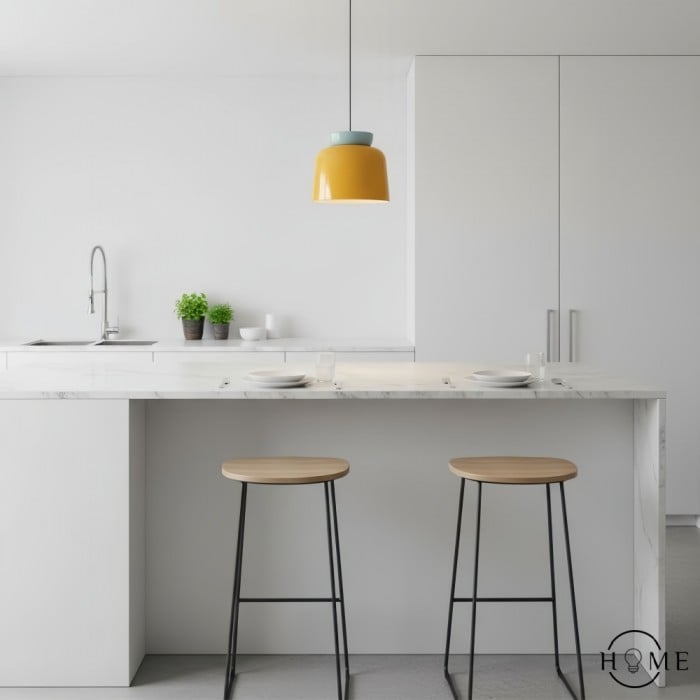 Fiesta Kolorowa lampa wisząca w kształcie miski w stylu nordyckim z ceramiki HL1639