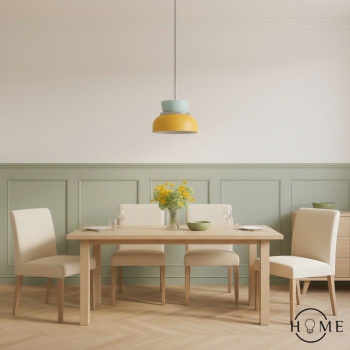 Macri Acrylic Colorful Bowl Shade Pendant Light - Modern Kitchen Hanging Lamp with Bold Colors