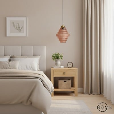 Modern Creative Pleated Glass Pendant Lamp - Bottle Shape Hanging Light for Dining HL615