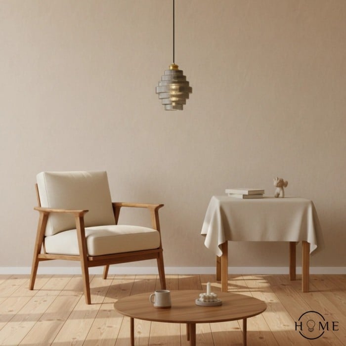 Lámpara colgante de cristal con diseño plisado moderno y creativo HL615