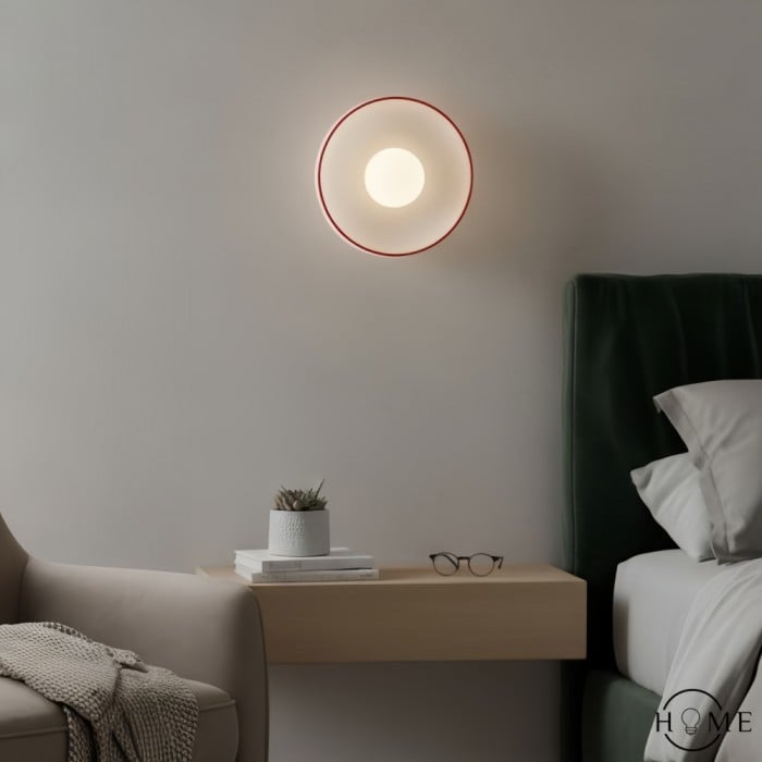 Kinkiet ścienny Kalo z dmuchanego szkła, z okrągłą kulą, montowany natynkowo, HL2259