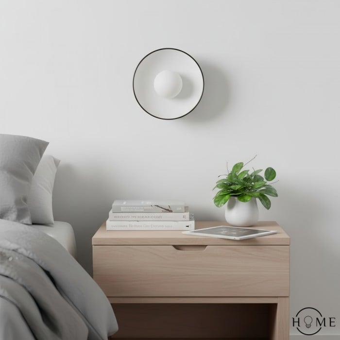 Kinkiet ścienny Kalo z dmuchanego szkła, z okrągłą kulą, montowany natynkowo, HL2259