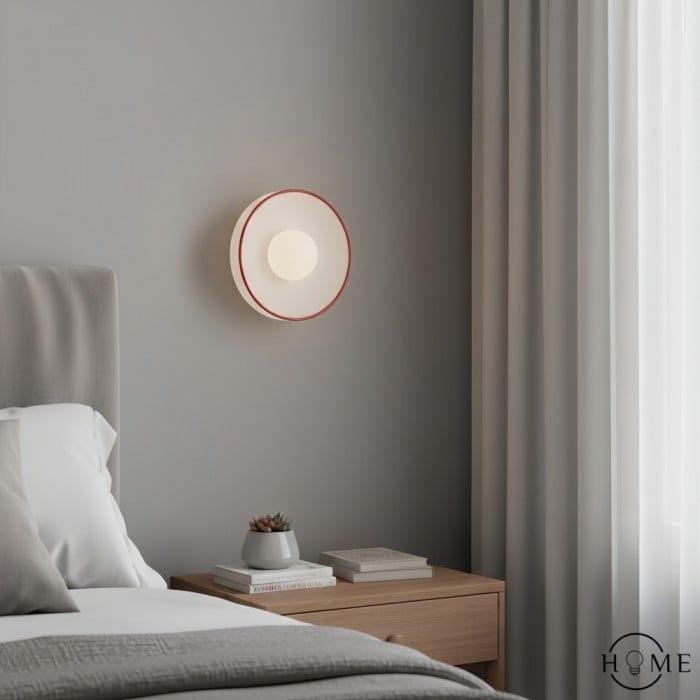 Lampada da parete e soffitto Kalo - Applique a filo con disco in vetro soffiato HL2259