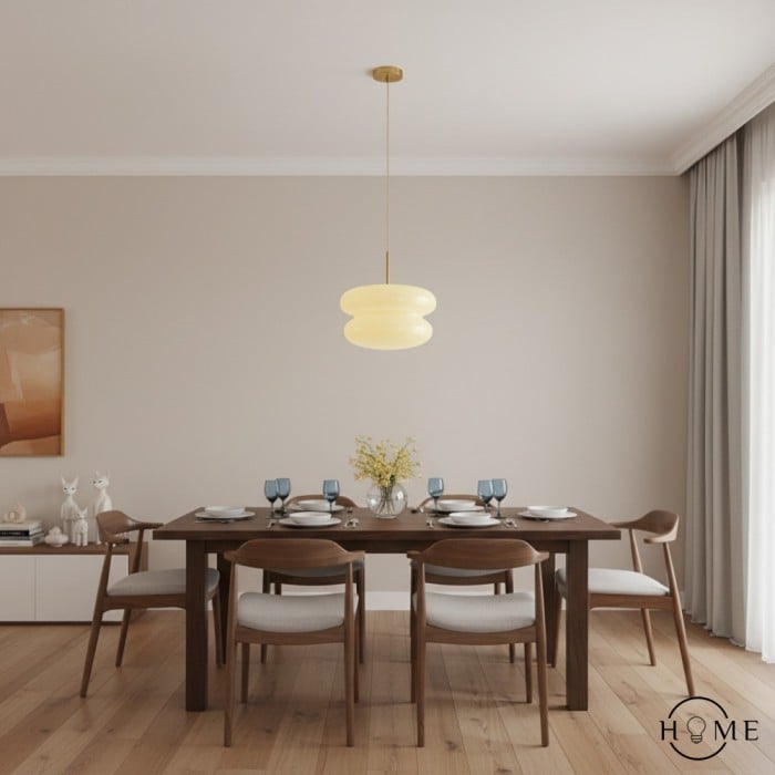 Orra Suspension en verre opale - Lampe suspendue moderne HL1781