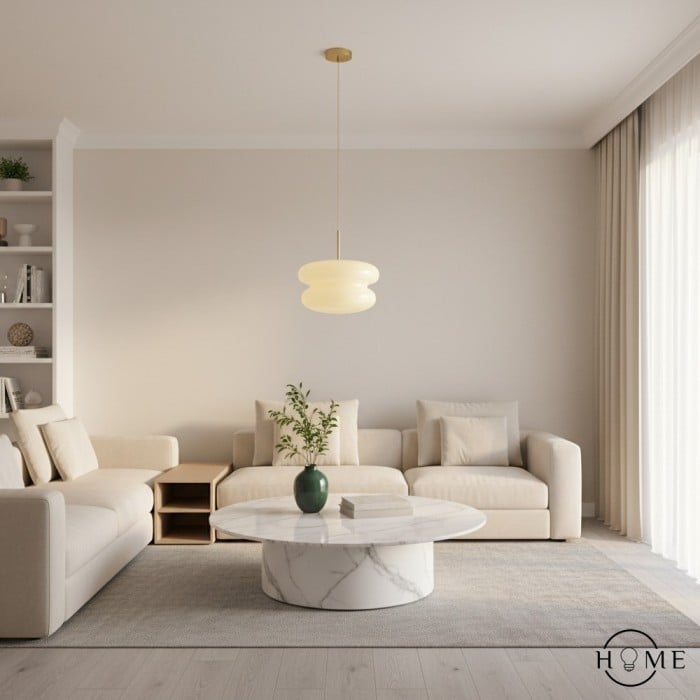 Orra Suspension en verre opale - Lampe suspendue moderne HL1781