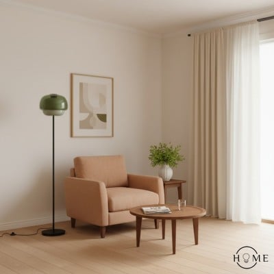 Lámpara de pie moderna Clinco con forma de hongo - Diseño de vidrio coloreado HL1778