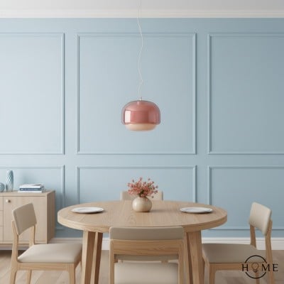 Clinco Lámpara colgante de cristal doble esférica - Lámpara de dormitorio colorida HL1094