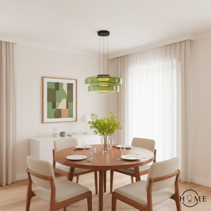 Nora Moderne Hanglamp met Meerlaags Glas - Verstelbare Hanglamp voor Woonkamer of Keukeneiland HL1929