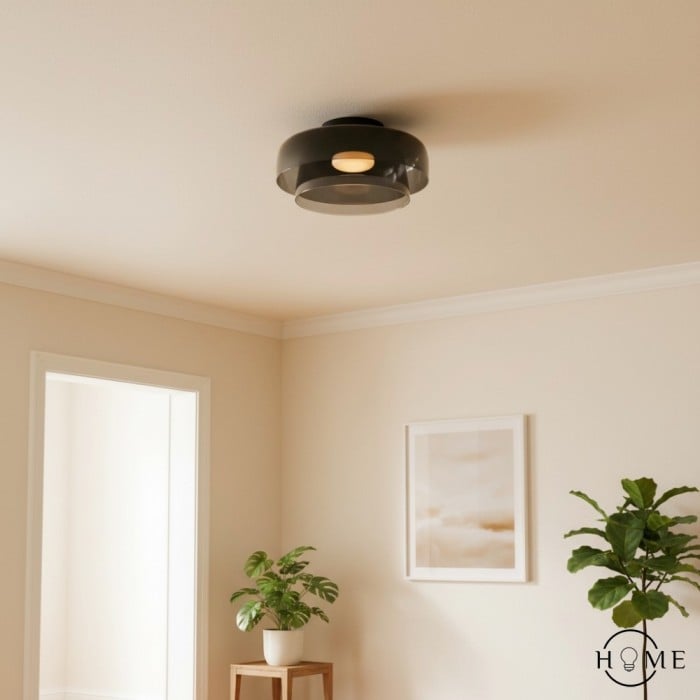 Nordycka wielowarstwowa średniowieczna szklana lampa sufitowa HL204