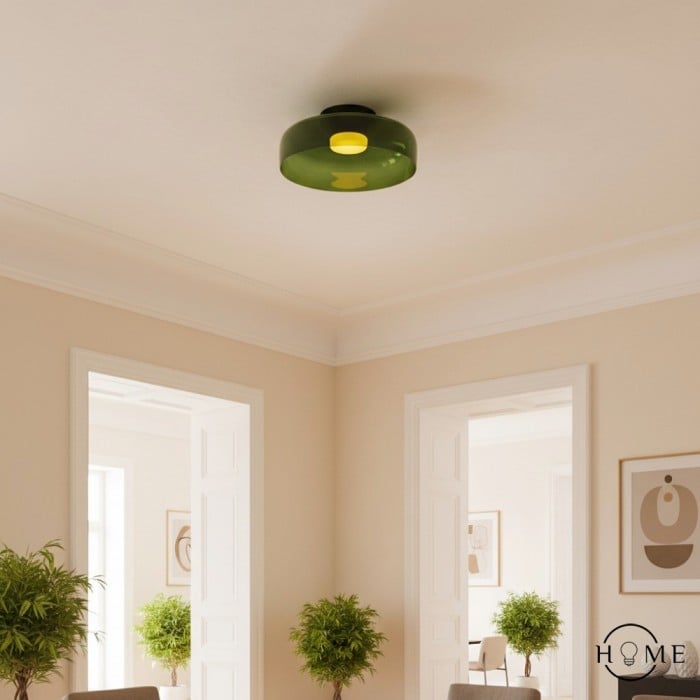 Nordycka wielowarstwowa średniowieczna szklana lampa sufitowa HL204