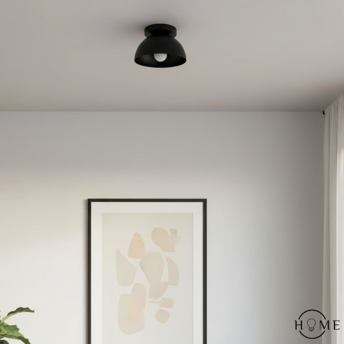 Metio Dome Shade Ceiling Light - Modern Colored Metal Lamp for Living Room and Bedroom HL1733