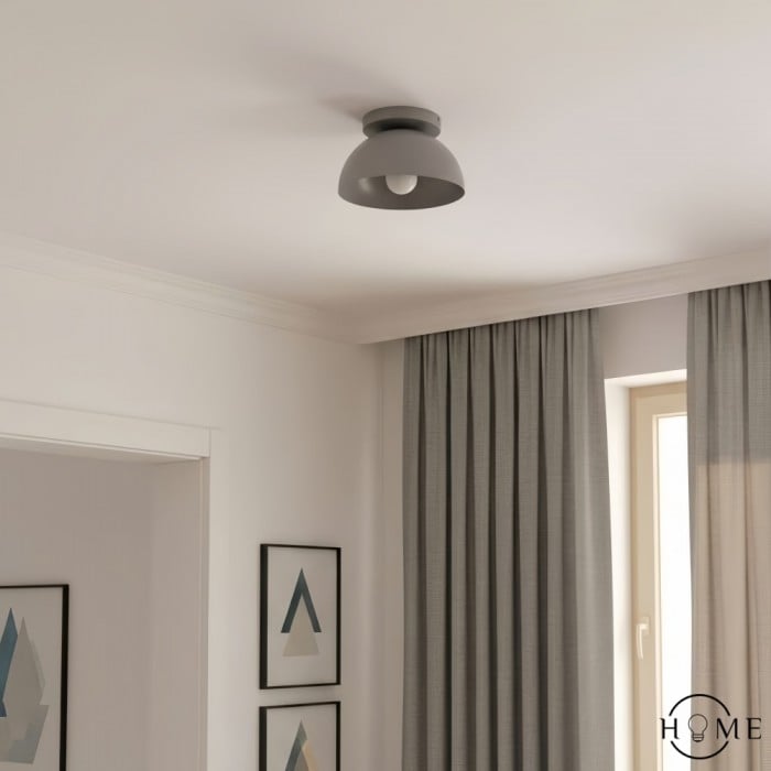 Metio Dome Shade Ceiling Light - Modern Colored Metal Lamp for Living Room and Bedroom HL1733