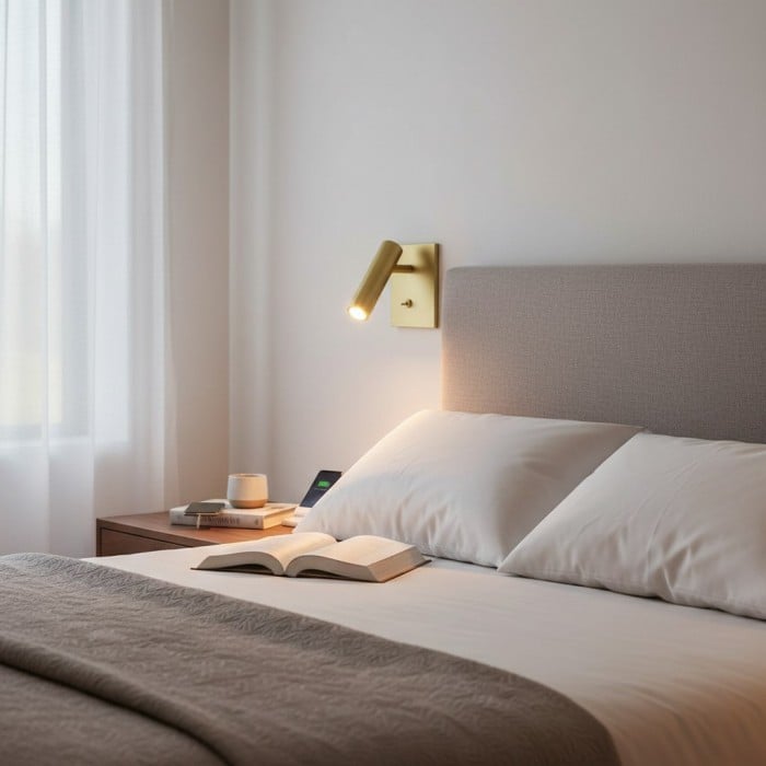 Slimlux Verstelbare LED Wandlamp - Modern Aluminium Frame voor Slaapkamer en Sfeerverlichting HL2504