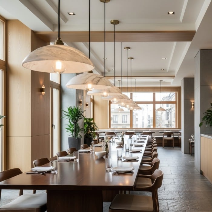 Alariv Elegant Alabaster Dome Pendant Light - Modern Stone Lighting for Dining or Living HL2500