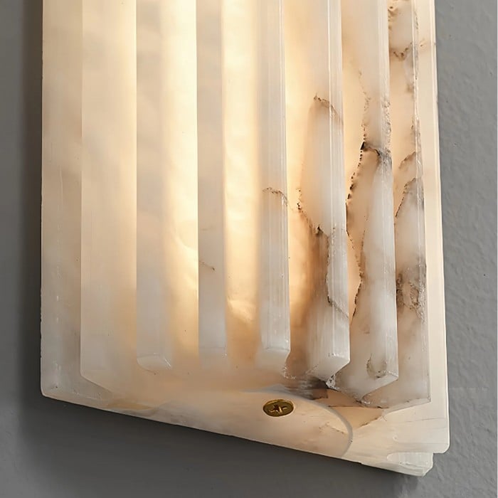 AlaVelle Moderne alabaster wandlamp - Minimalistische wandlamp voor slaapkamers en gangen HL2478