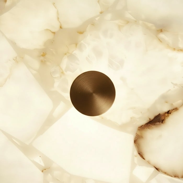 AlbaSphere Modern Round Ultra Thin Ceiling Lamp - Alabaster Contemporary Home Lighting HL2489