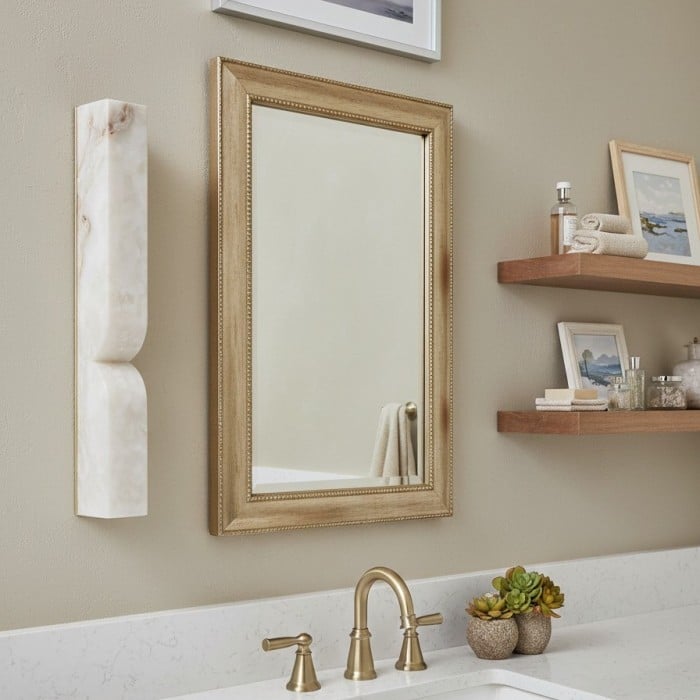 Albesque gebogen wandlamp - Moderne albasten wandlamp voor slaapkamers en woonkamers HL2491