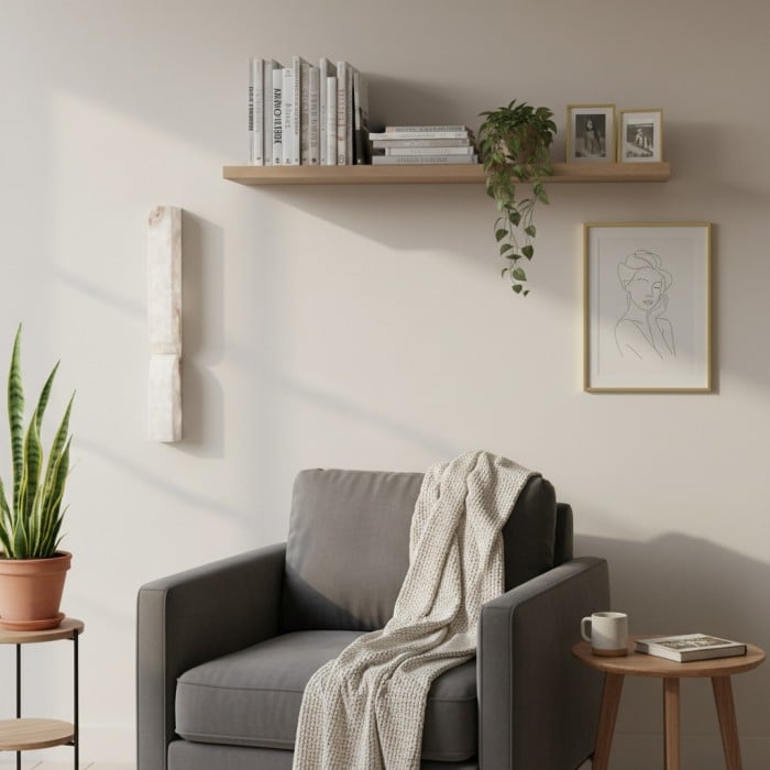 Albesque gebogen wandlamp - Moderne albasten wandlamp voor slaapkamers en woonkamers HL2491