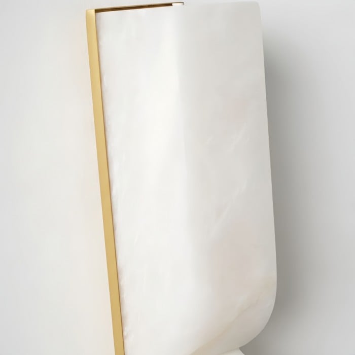 Albesque gebogen wandlamp - Moderne albasten wandlamp voor slaapkamers en woonkamers HL2491