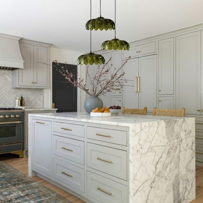 Lámpara colgante Aridia Palm Leaf Cluster, lámpara colgante artística de cristal para pasillo, cocina y salón HL2488