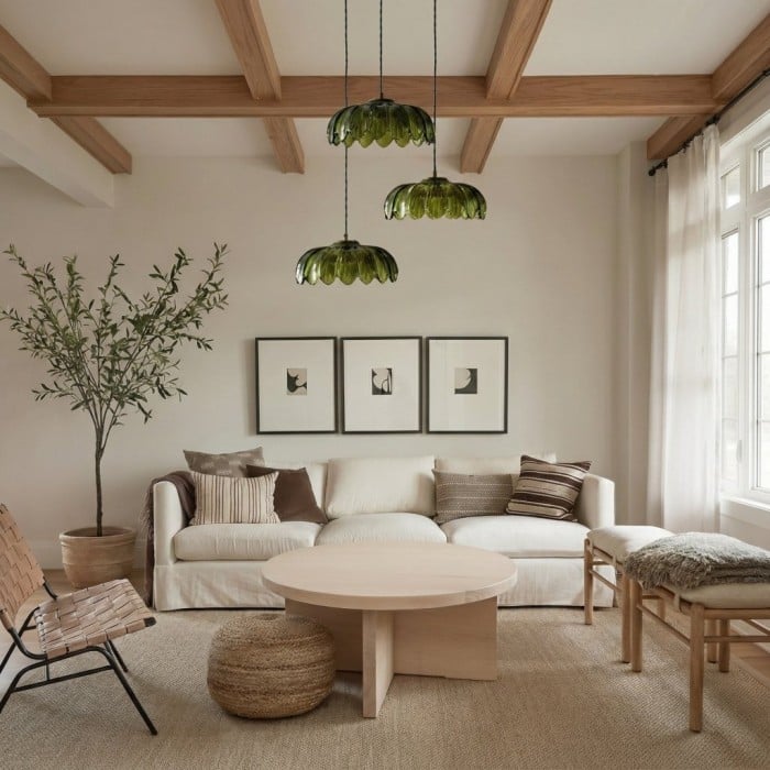 Lámpara colgante Aridia Palm Leaf Cluster, lámpara colgante artística de cristal para pasillo, cocina y salón HL2488