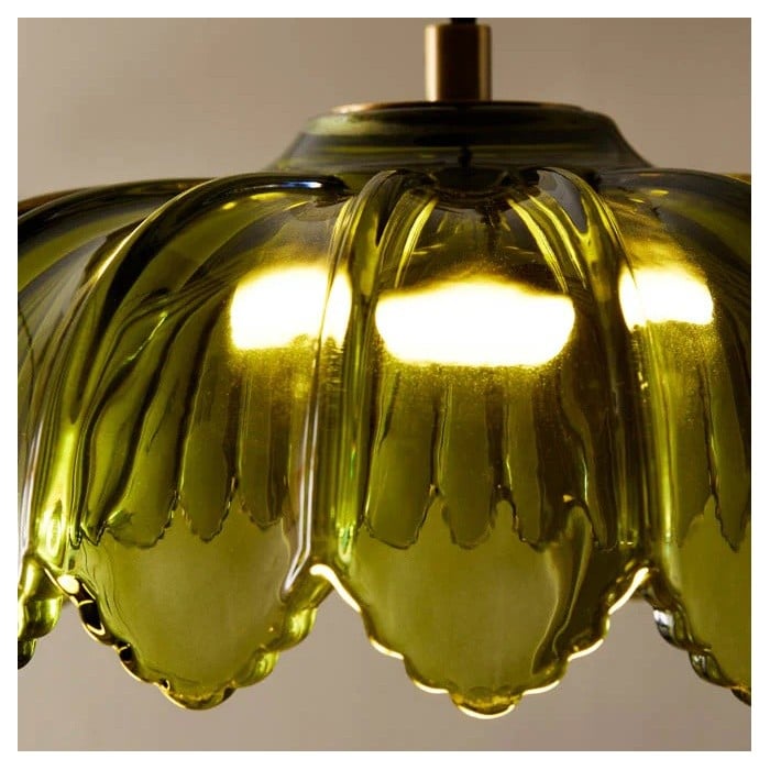 Lámpara colgante Aridia Palm Leaf Cluster, lámpara colgante artística de cristal para pasillo, cocina y salón HL2488